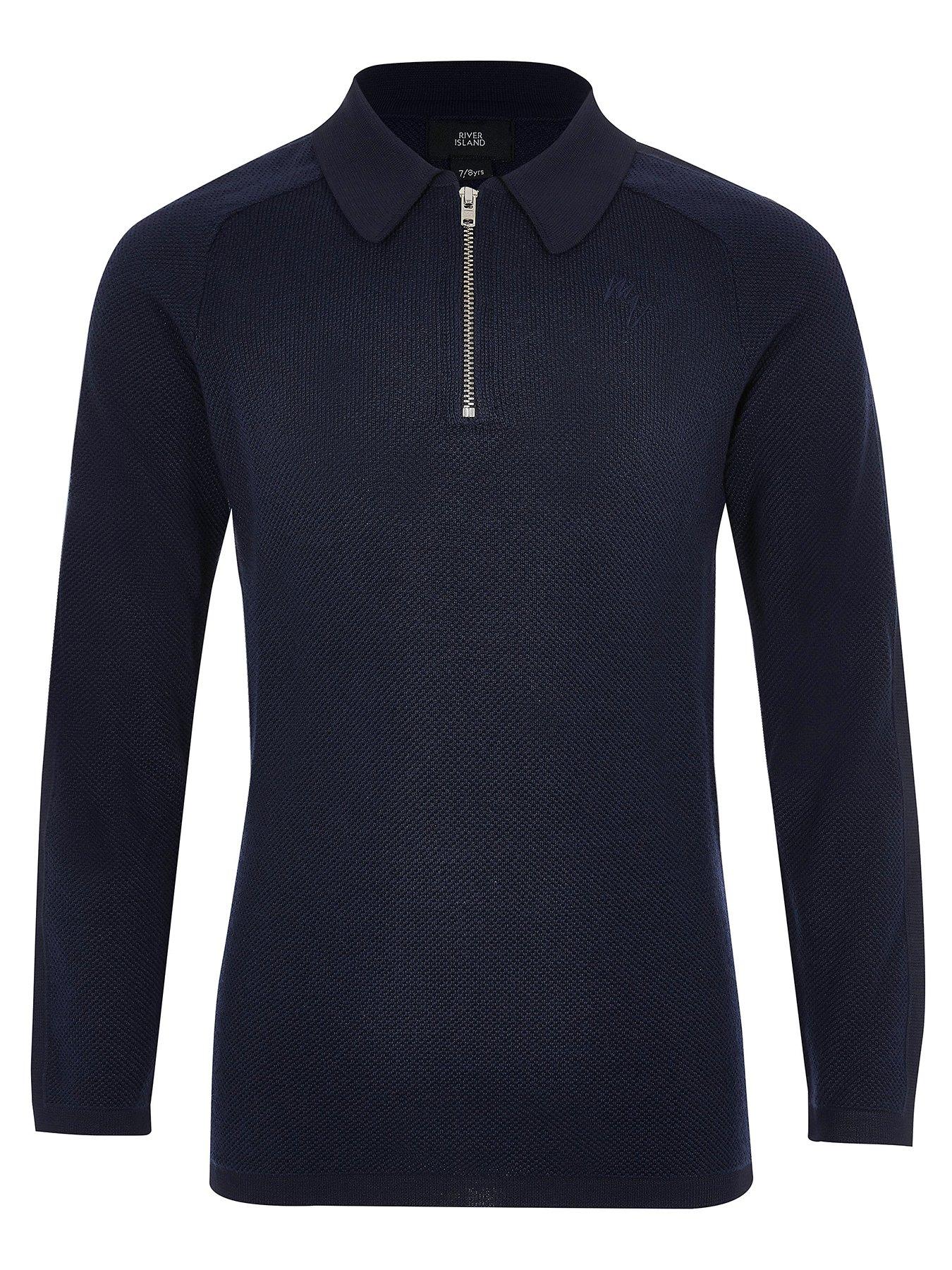 river island long sleeve polo