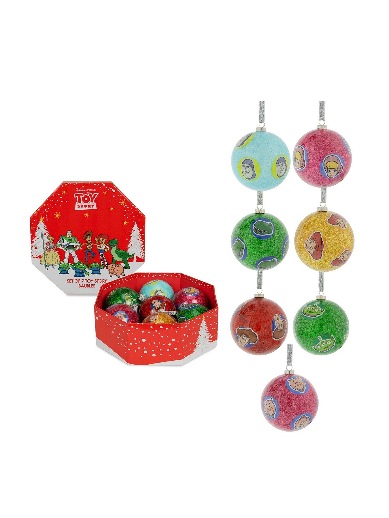 Disney Toy Story Christmas Tree Baubles 7 Pack Very Co Uk