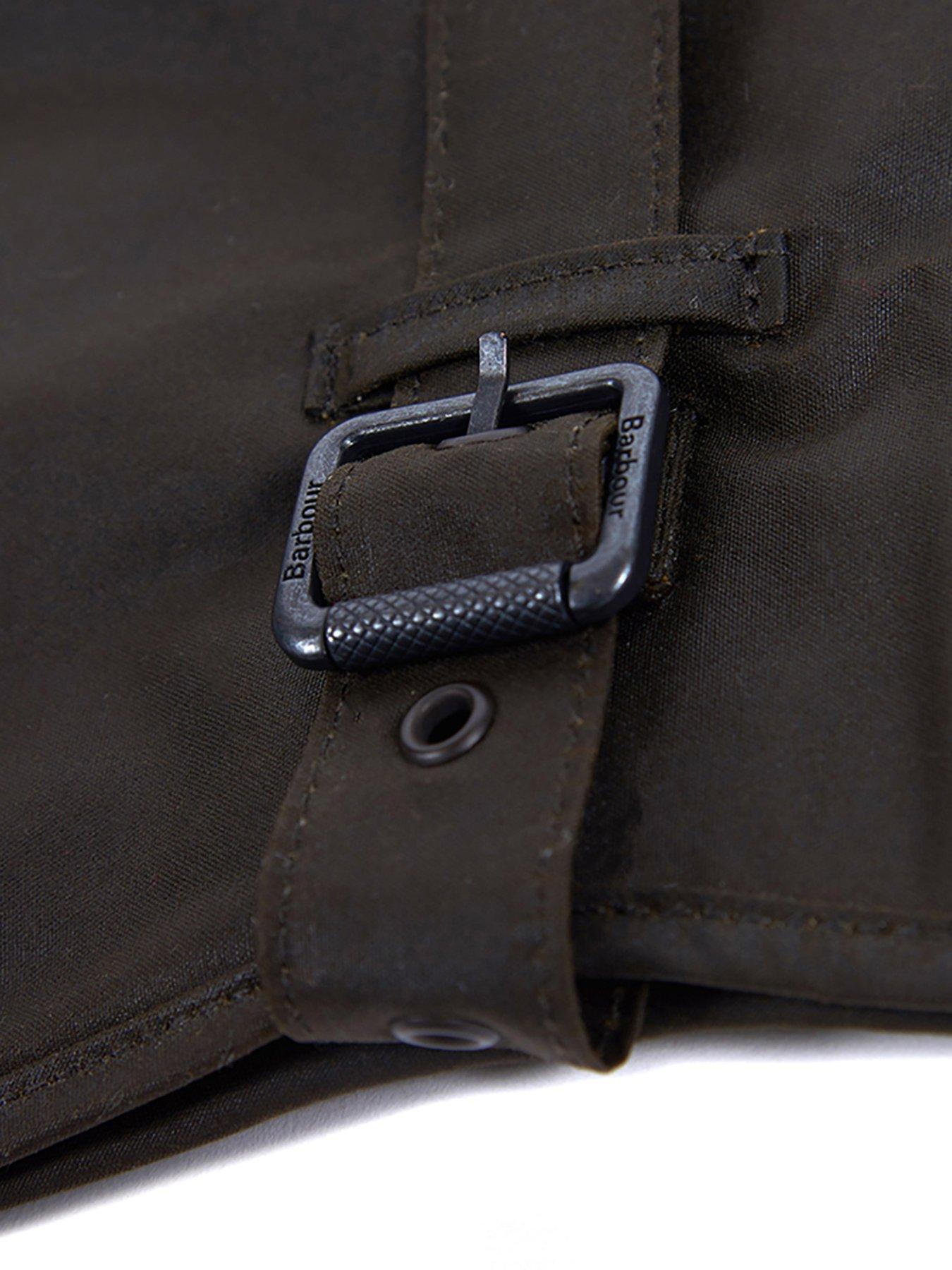 barbour wax dog coat olive