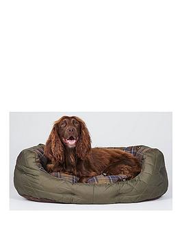 Product photograph of Barbour Pets Quilted Dog Bed - Olive - Small from very.co.uk