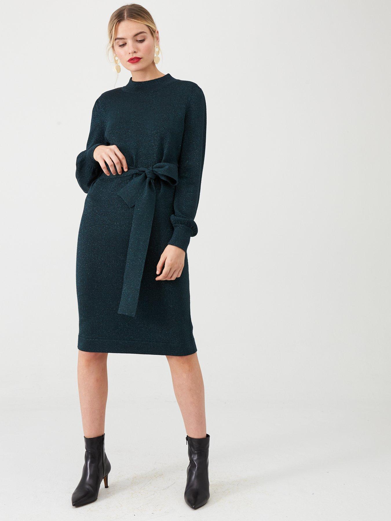 wallis forest green dress