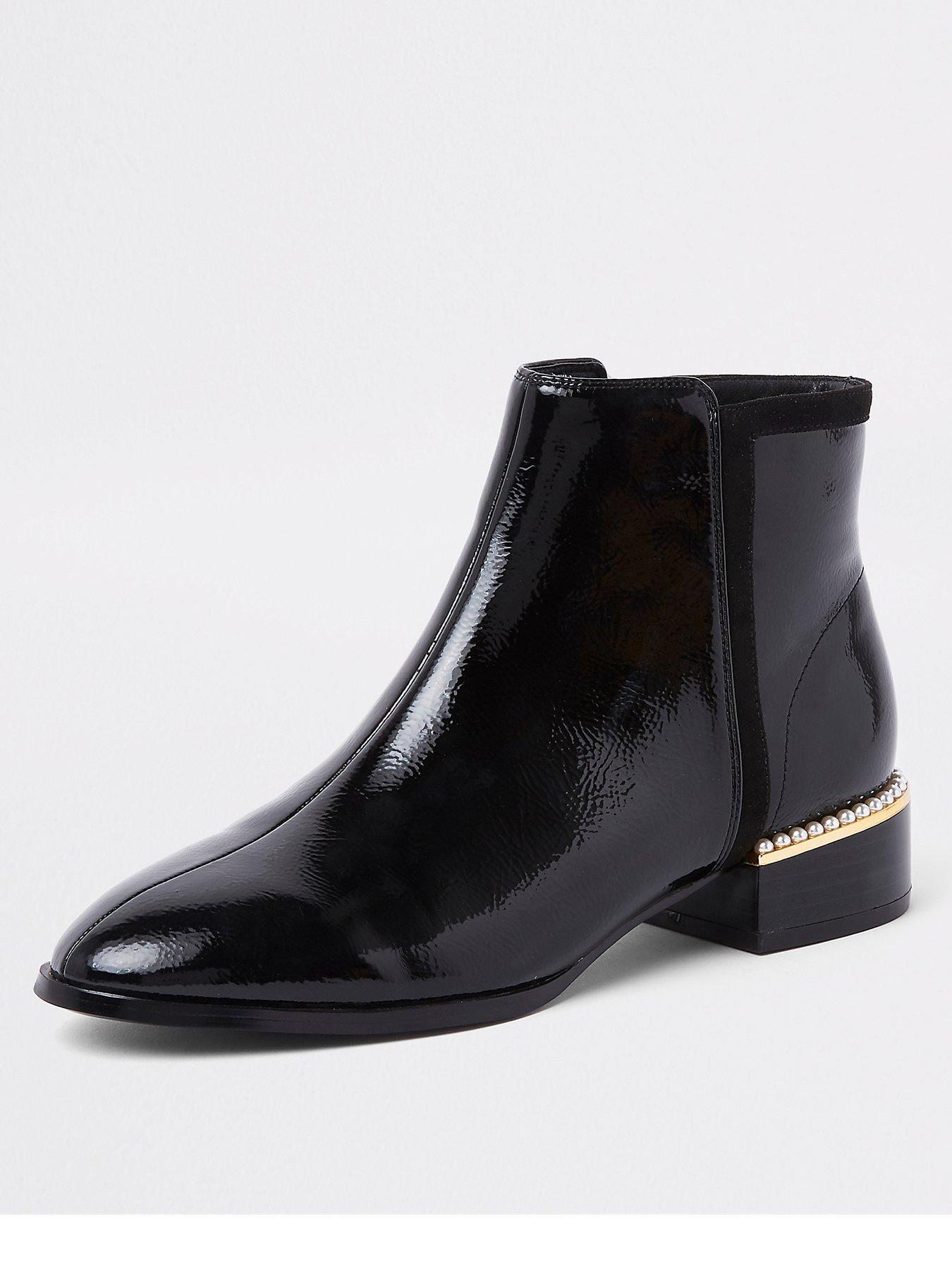 river island patent chelsea boots