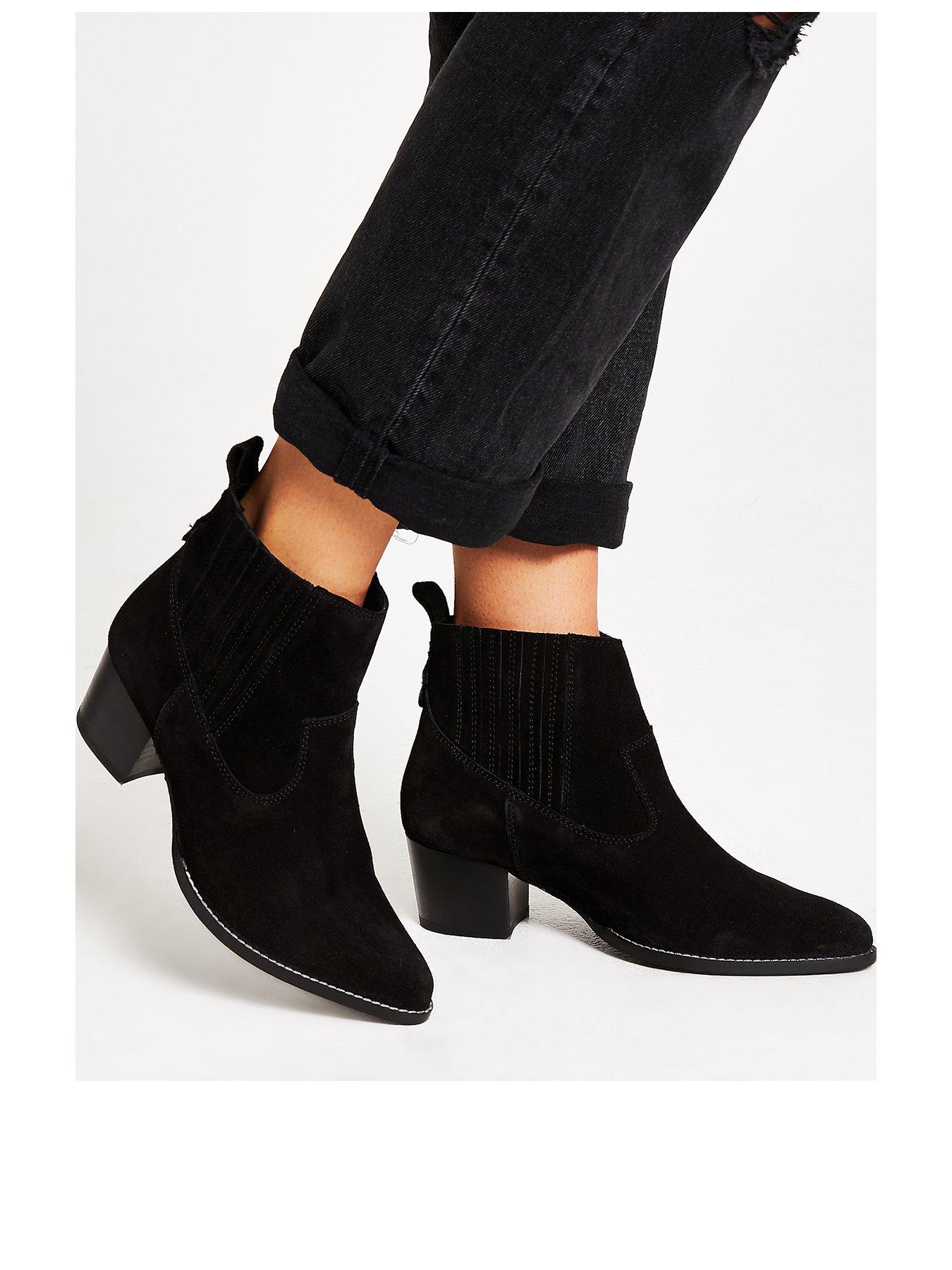 black western ankle boots uk