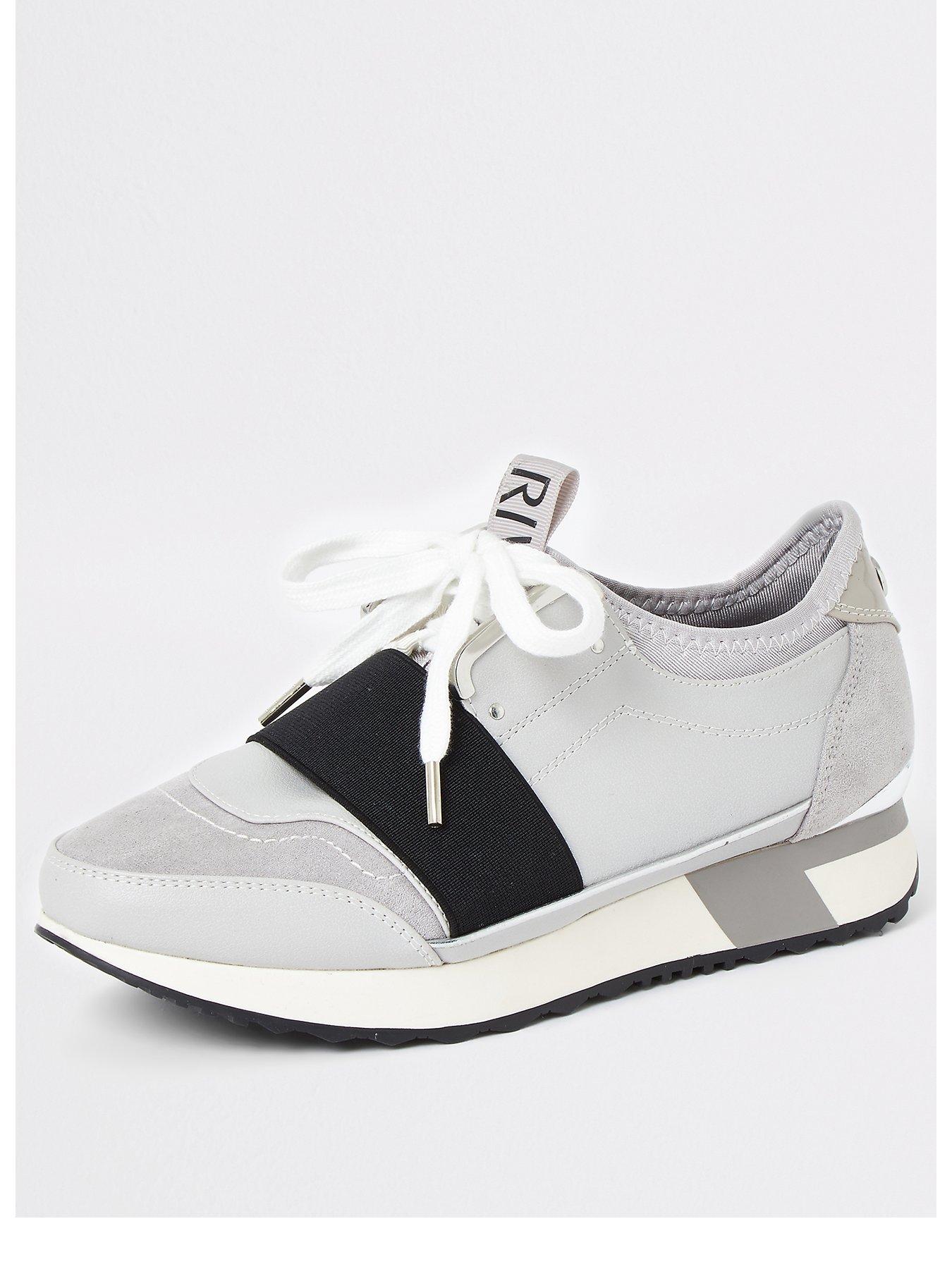 river island grey trainers