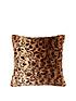  image of cascade-home-leopard-luxury-textured-cushion-natural