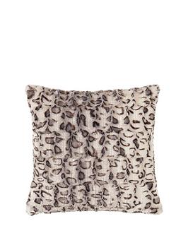 Product photograph of Cascade Home Leopard Luxury Textured Cushion - Grey from very.co.uk