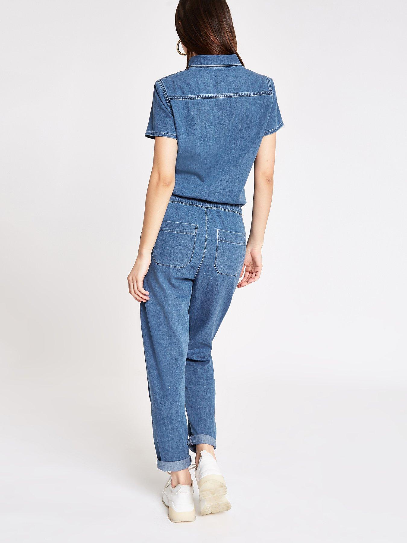 river island denim boiler suit