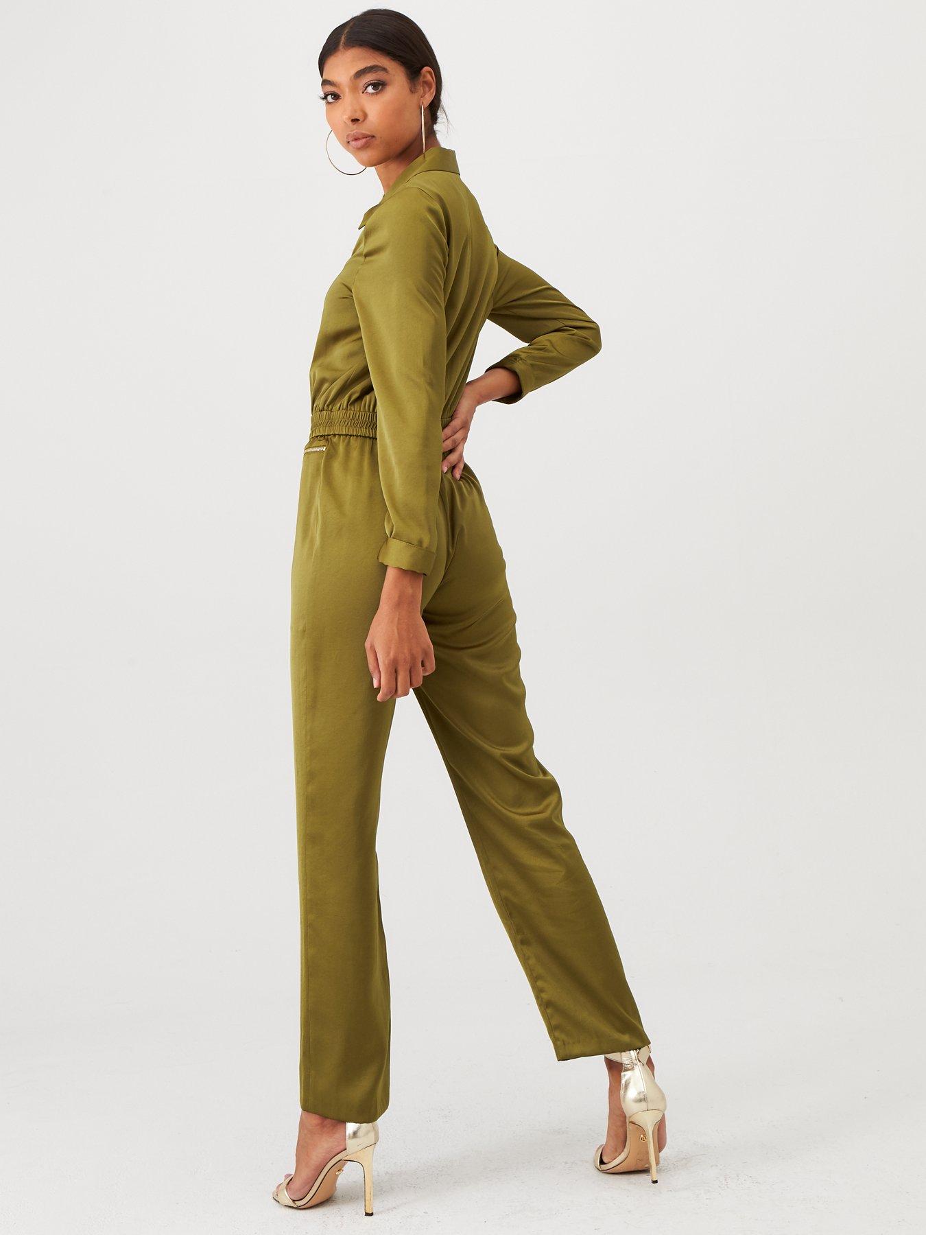 khaki boiler suit river island