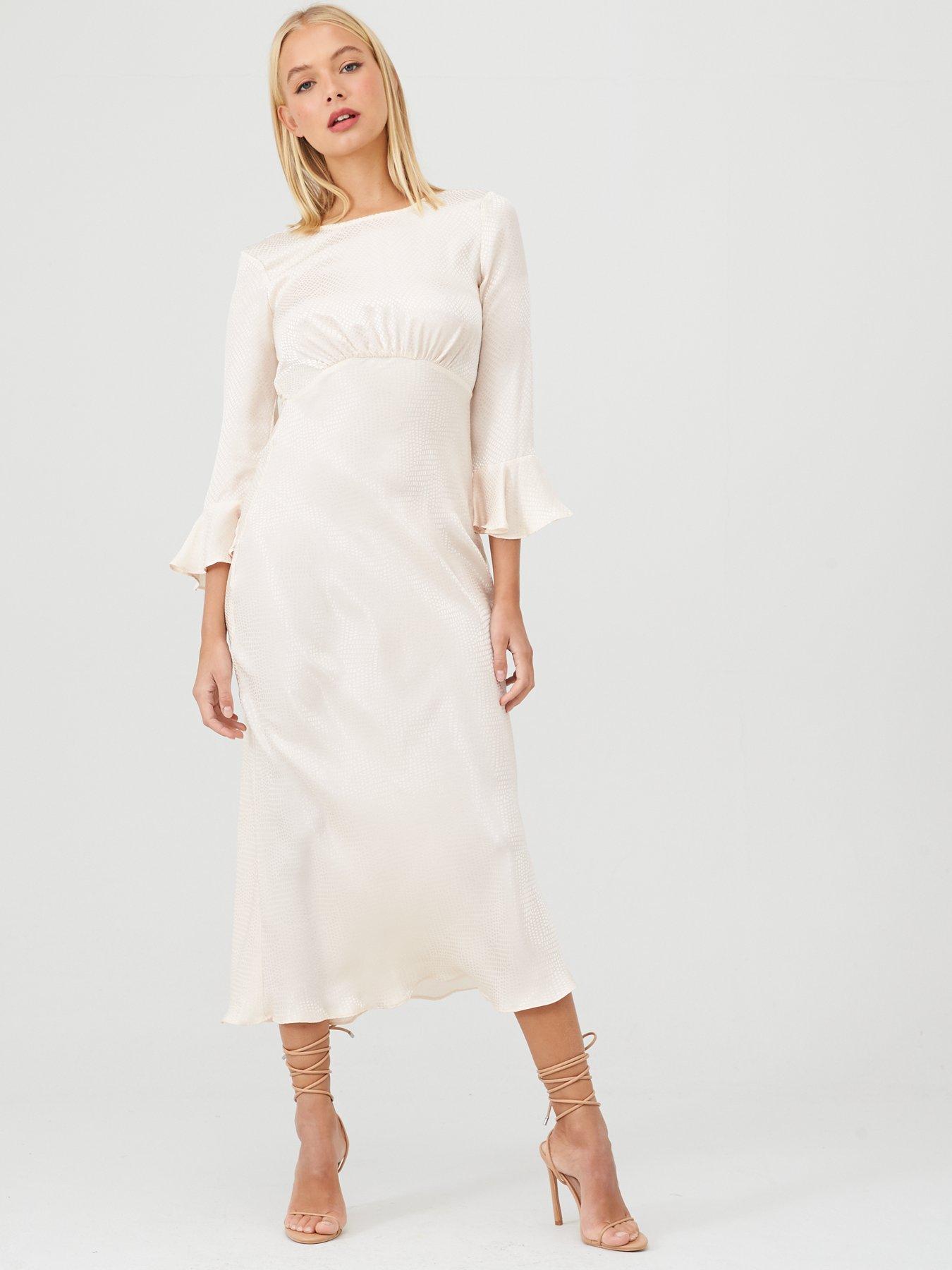 cream midi dress uk