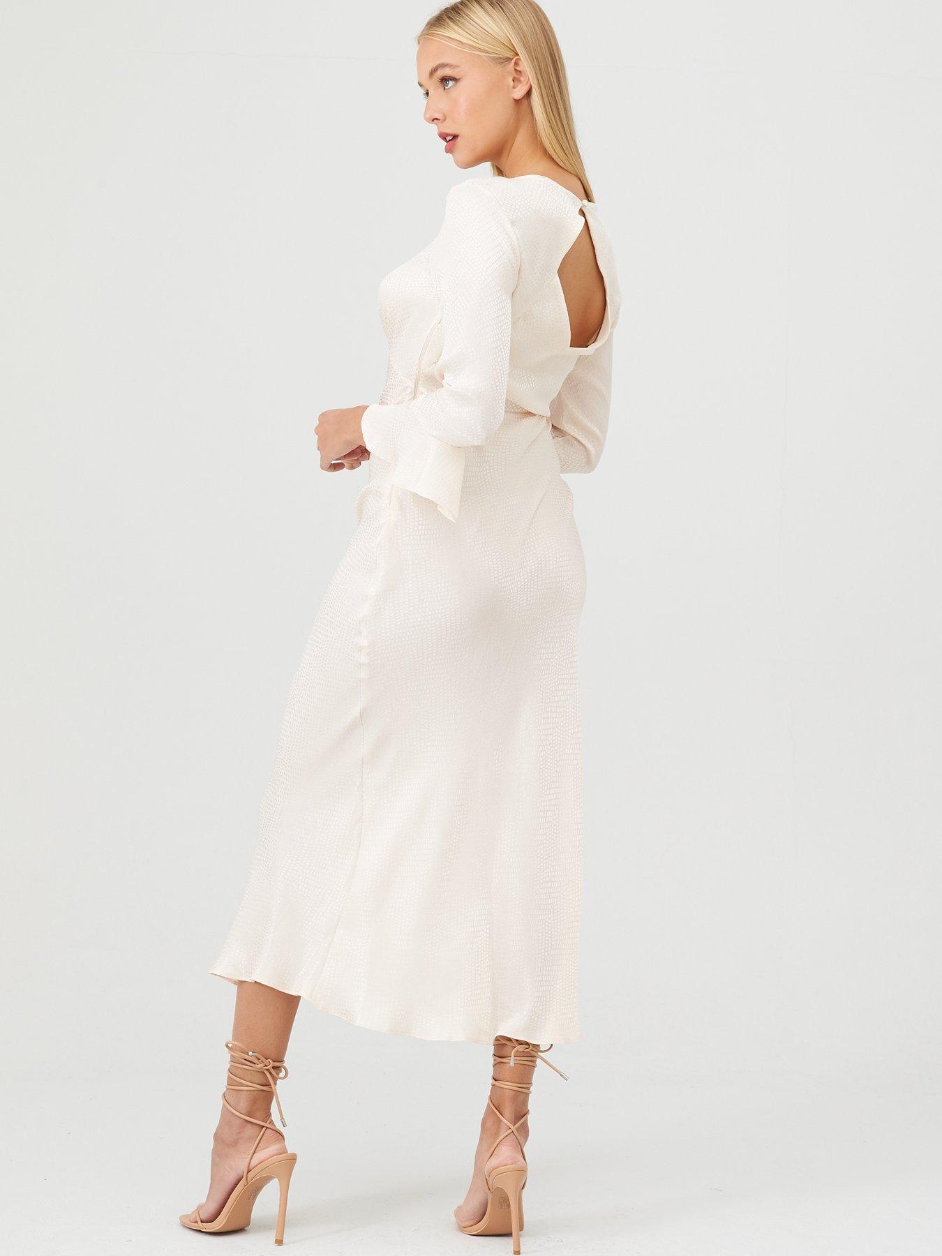 cream midi dress uk