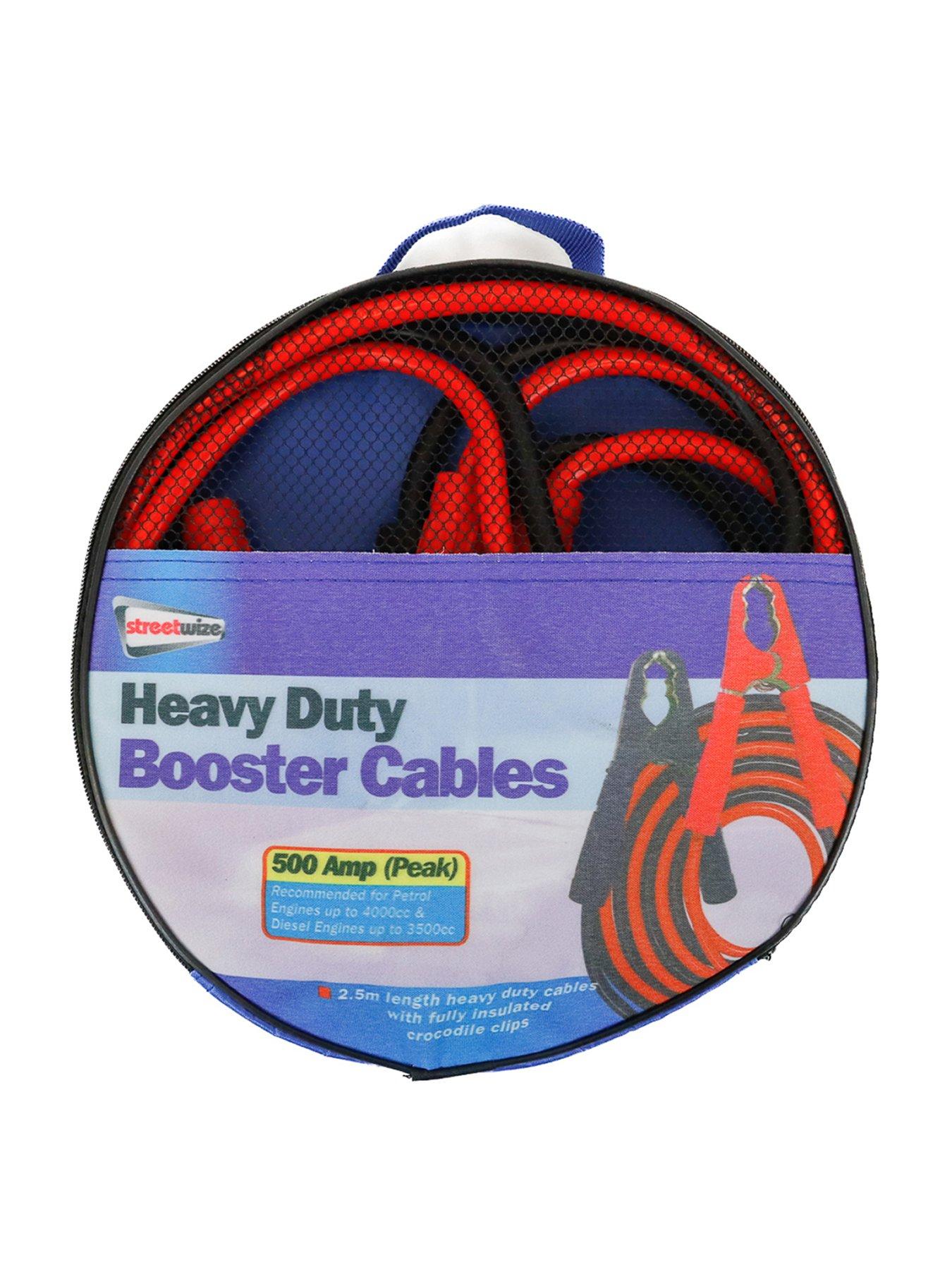 Product photograph of Streetwize Accessories 2 5m Hd 500amp Booster Cable Suitable For Up To 4000cc from very.co.uk