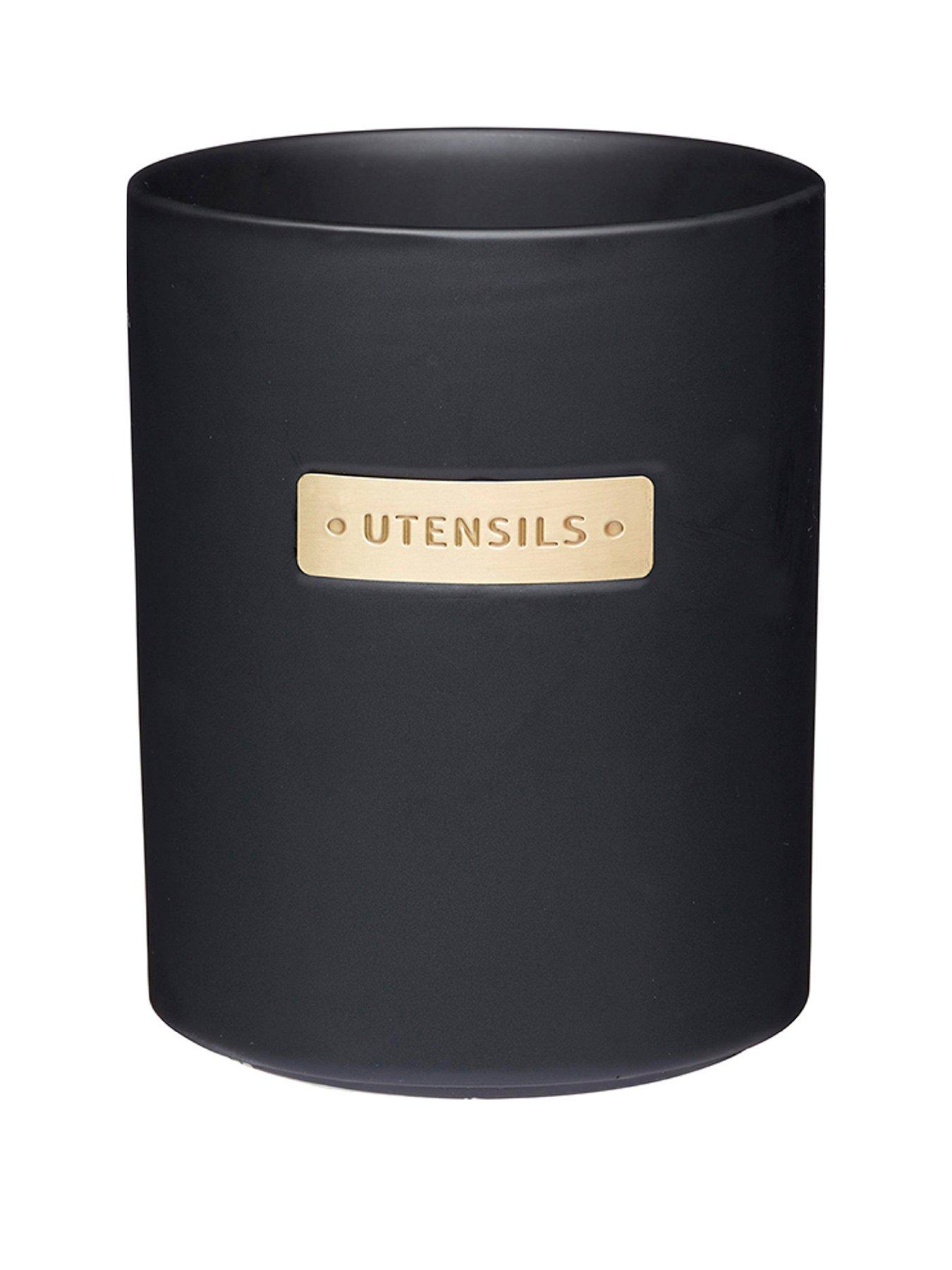 Product photograph of Masterclass Stoneware And Brass Effect Kitchen Utensil Holder from very.co.uk