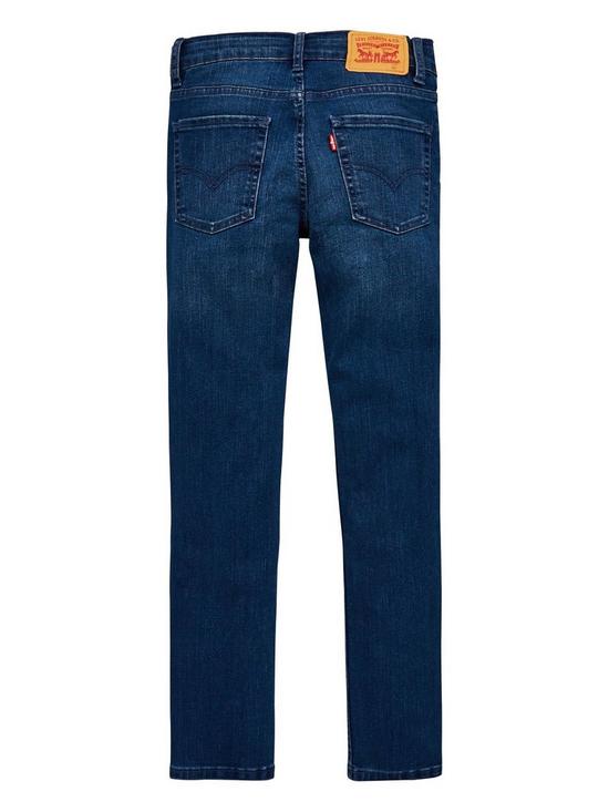 back image of levis-boys-510-skinny-fit-jeans-mid-wash