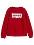  image of levis-boys-batwing-crew-neck-sweat-top-red
