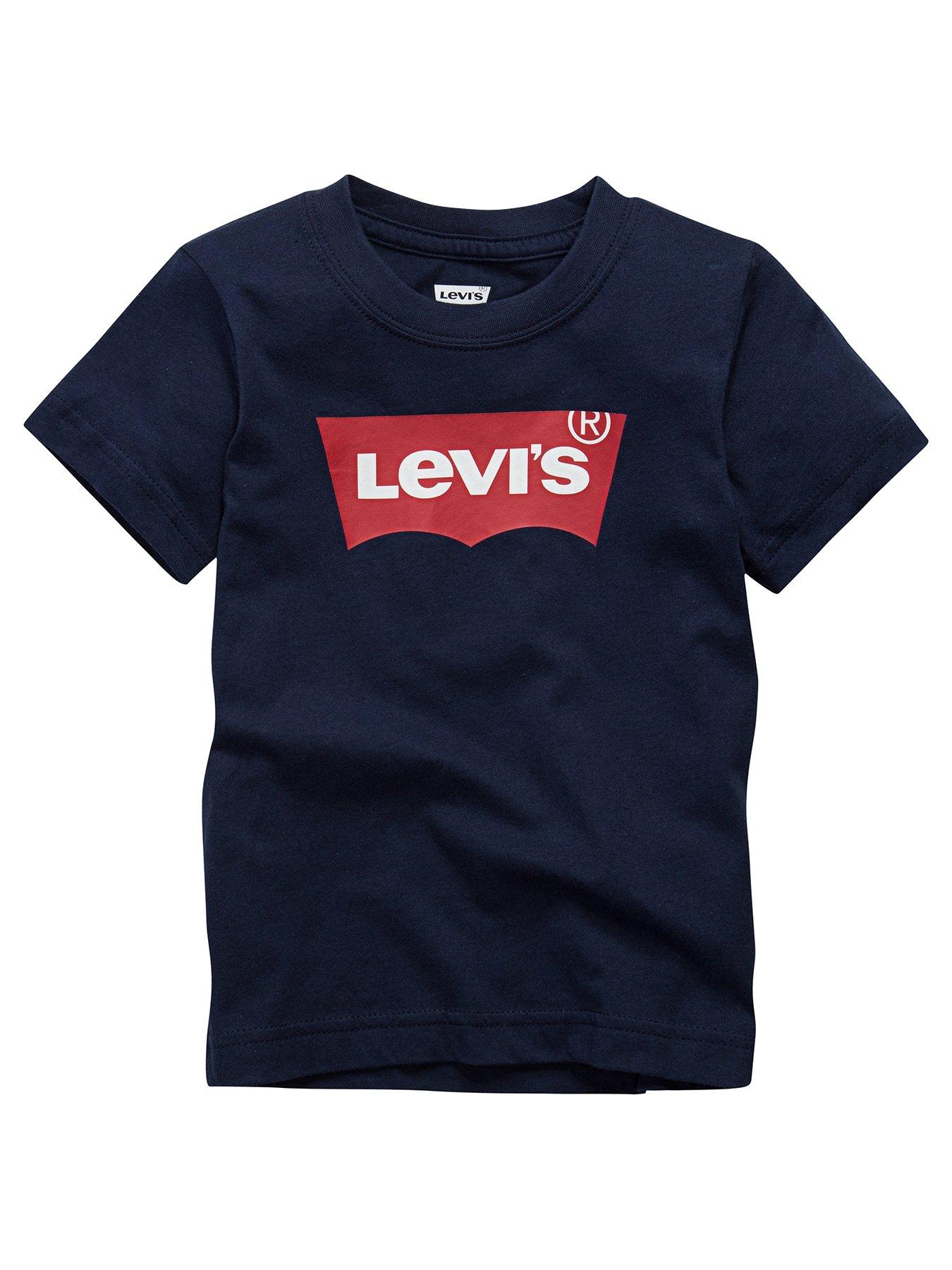 Levi's Boys Short Sleeve Batwing T-Shirt - Navy | Very.co.uk