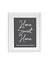  image of the-personalised-memento-company-personalised-home-sweet-home-a4-framed-print