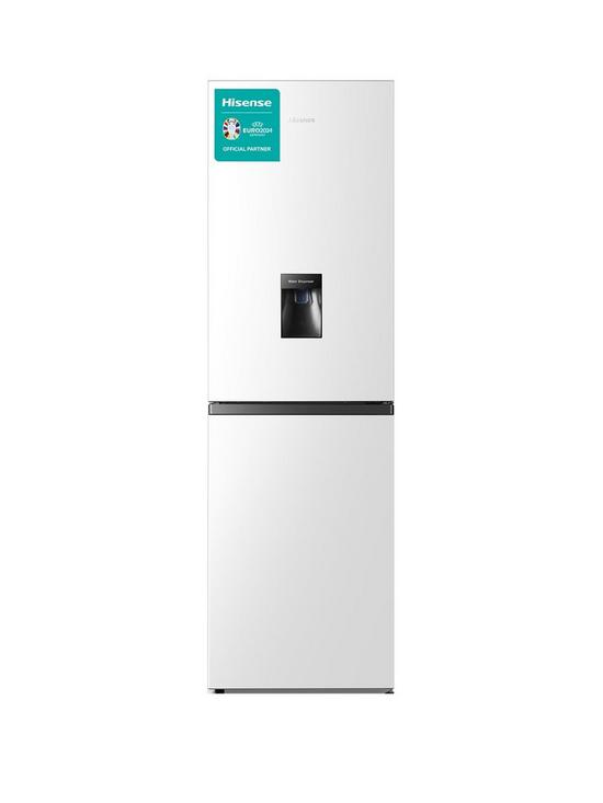 front image of hisense-rb327n4ww1-55cm-wide-total-no-frost-fridge-freezer-white