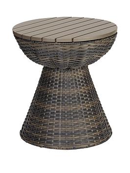 Product photograph of Very Home Coral Bay Rattan Side Table from very.co.uk