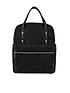  image of accessorize-emmy-vegan-quilted-backpack-black
