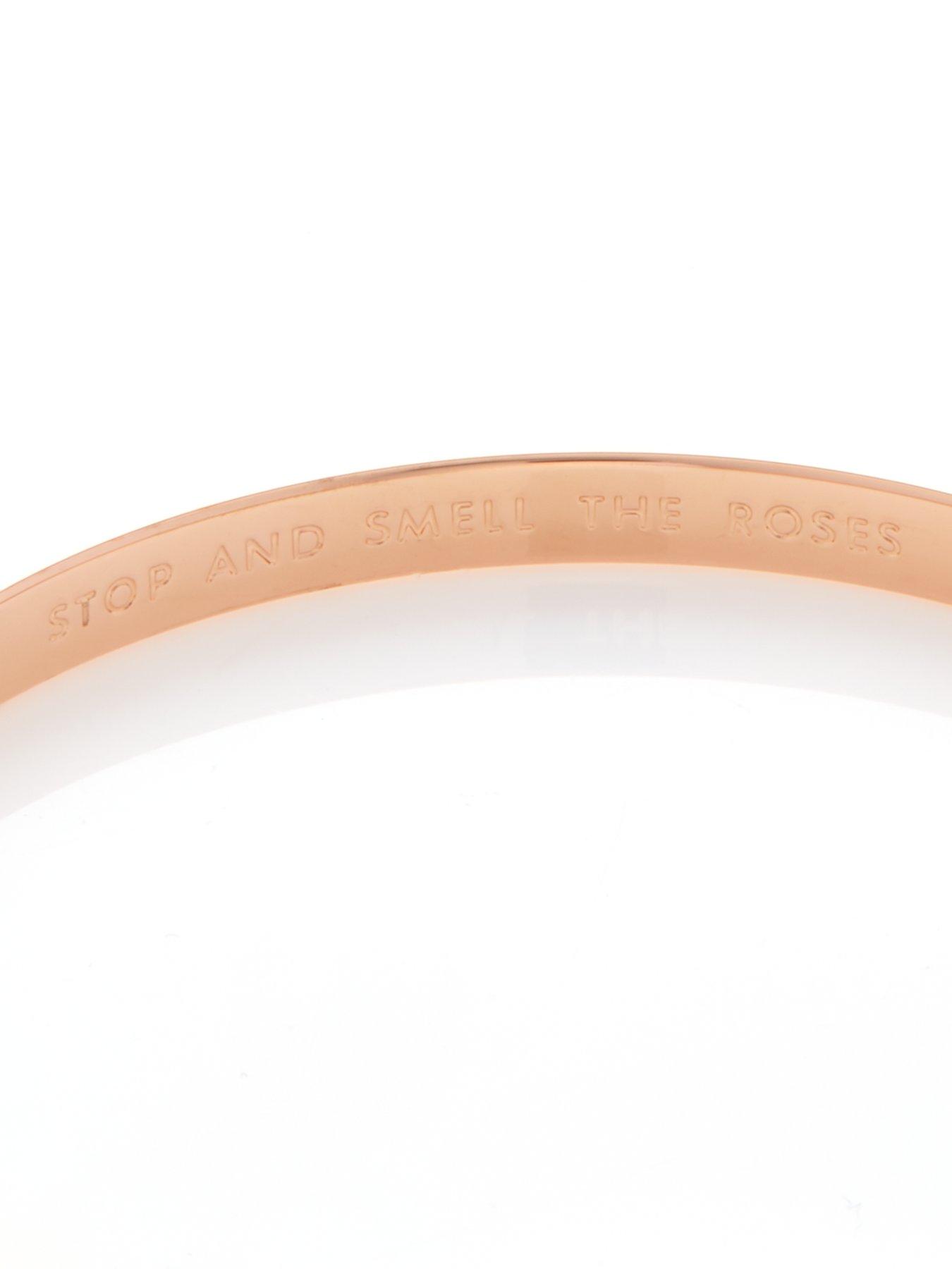 Stop And Smell Roses Idiom Bangle Rose Gold