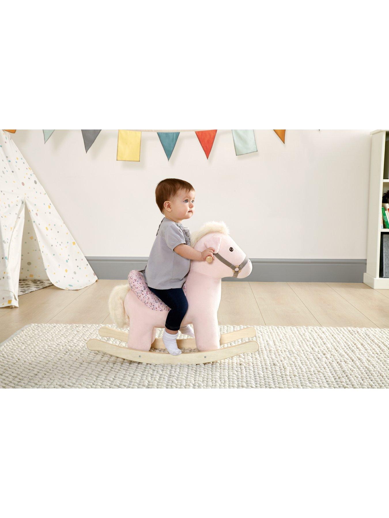 mamas and papas pink rocking horse