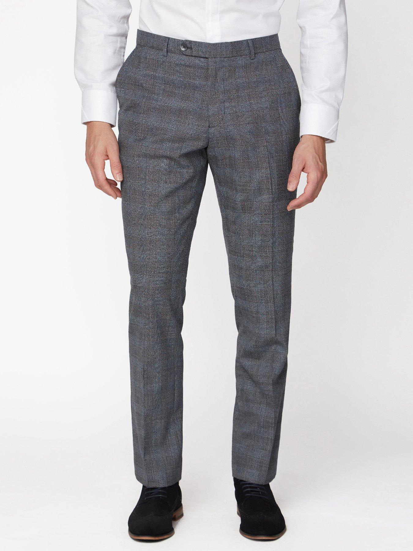 Trousers & Chinos Jaspe Check Soho Suit Trousers - Grey