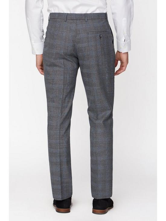 Jeff Banks Jaspe Check Soho Suit Trousers - Grey | very.co.uk