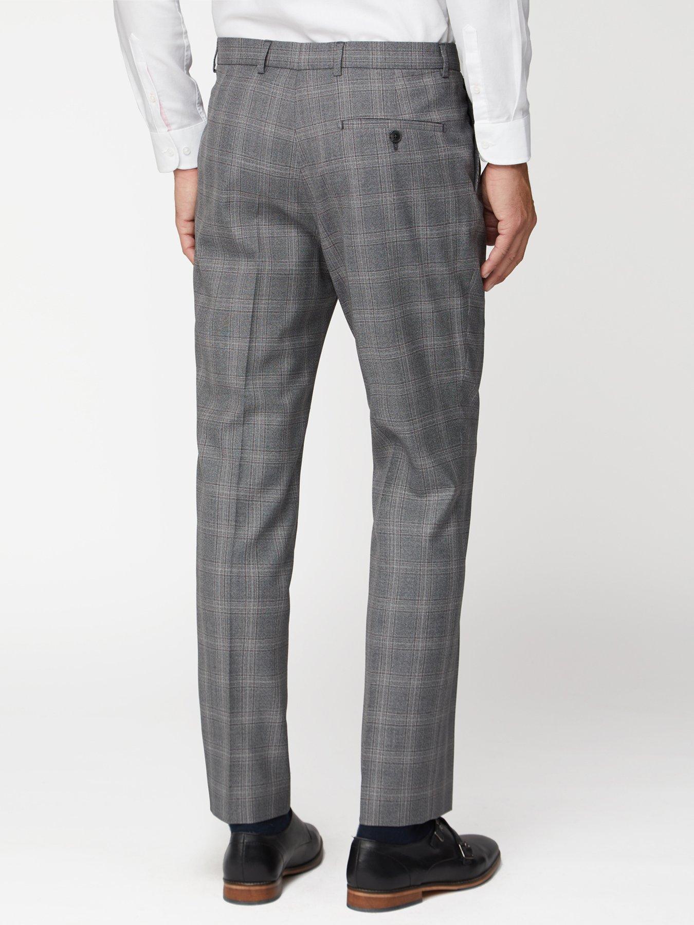 Jeff Banks Mulberry Check Soho Suit Trousers In Modern Regular Fit ...