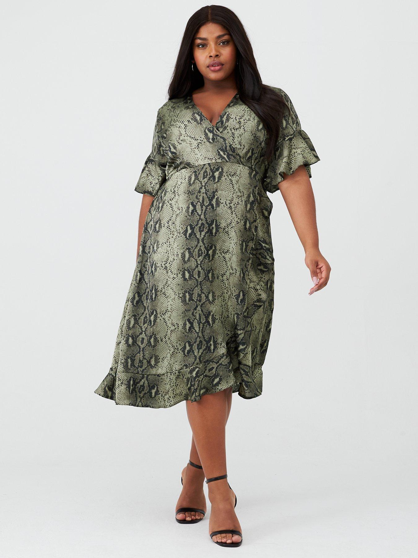 AX PARIS CURVE Frill Sleeve Animal Wrap 