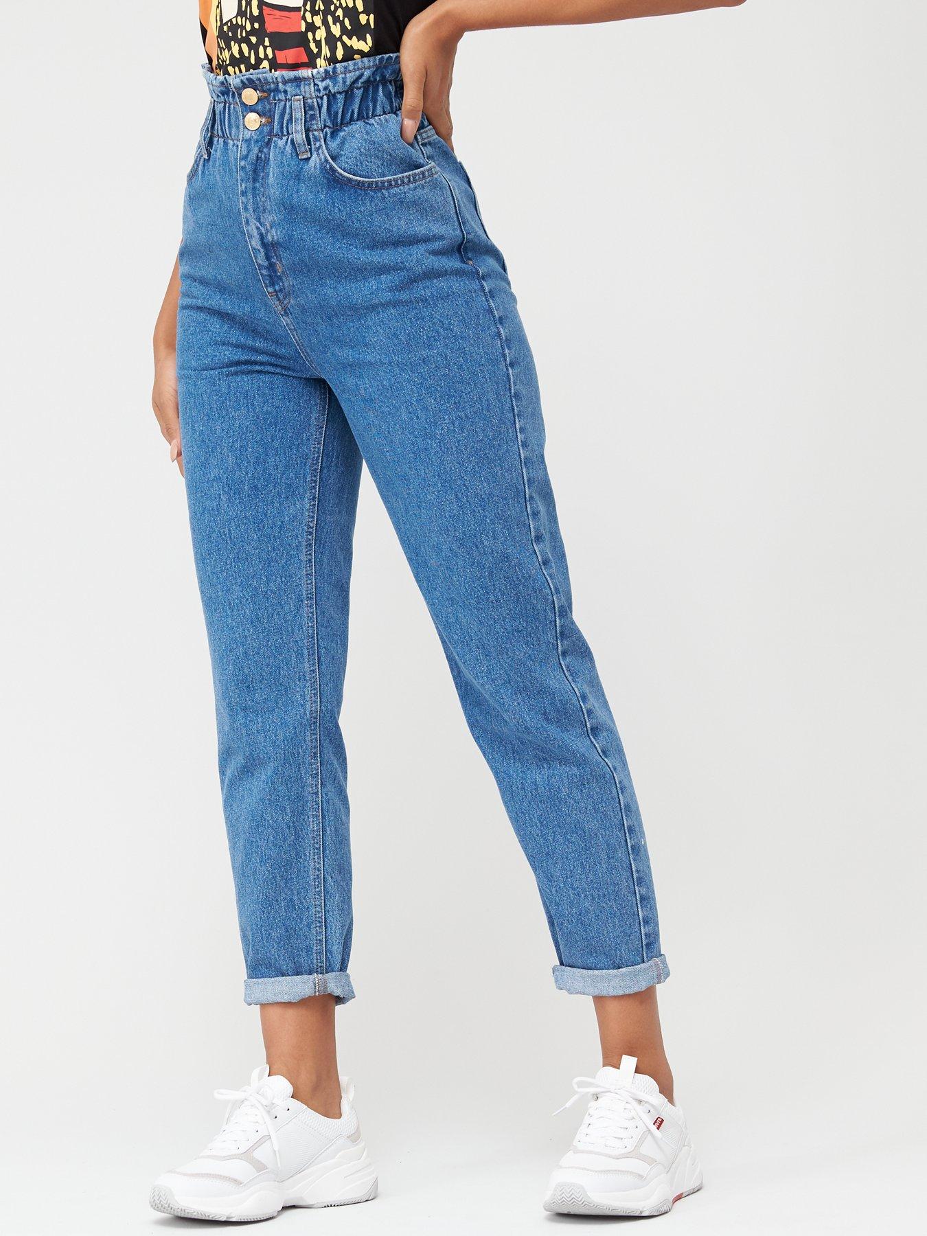 paperbag mom jeans