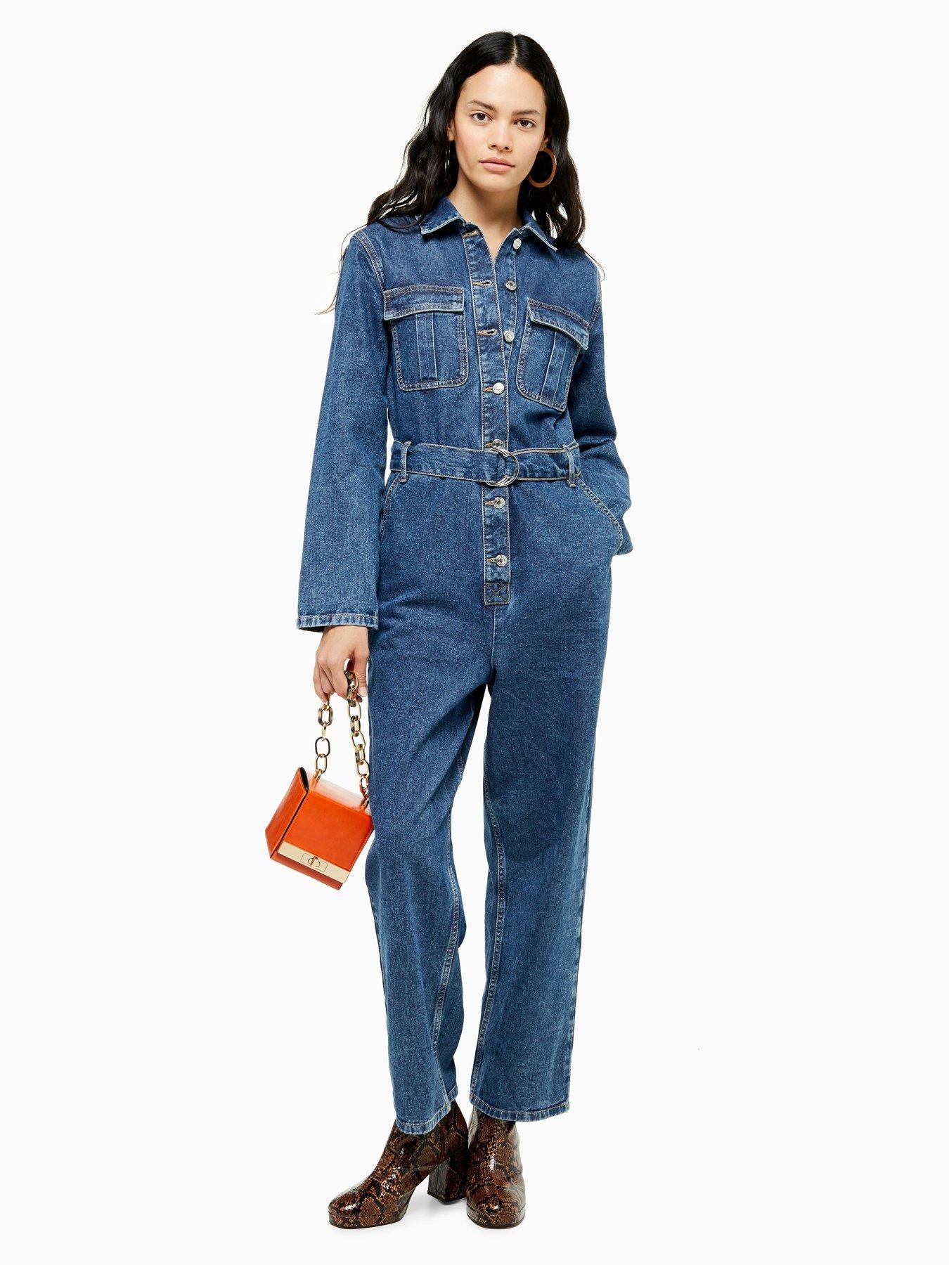 ladies denim boiler suit uk