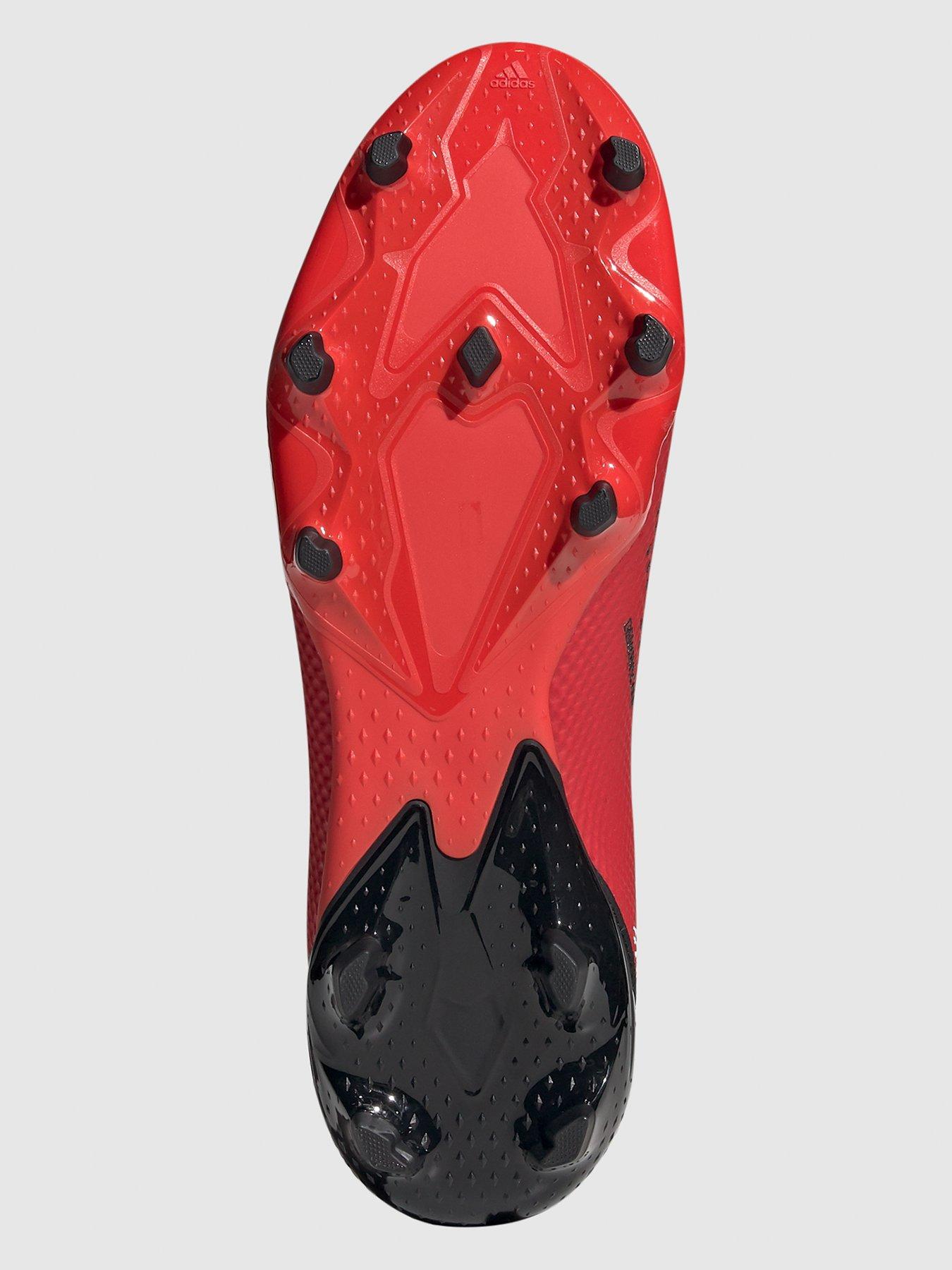 red adidas laceless boots