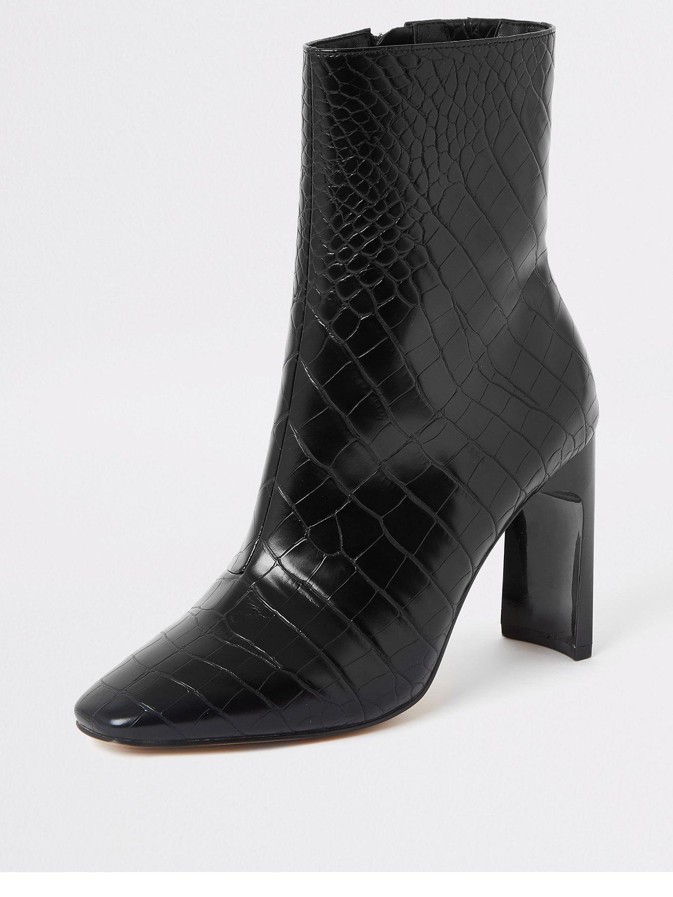 river island croc heels