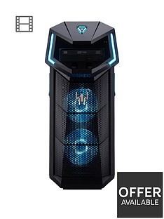 Acer Predator PO5-610 Intel Core i7, 16GB RAM, 1TB HDD + 256GB SSD, Nvidia RTX 2060 Graphics, Gaming Desktop - Black