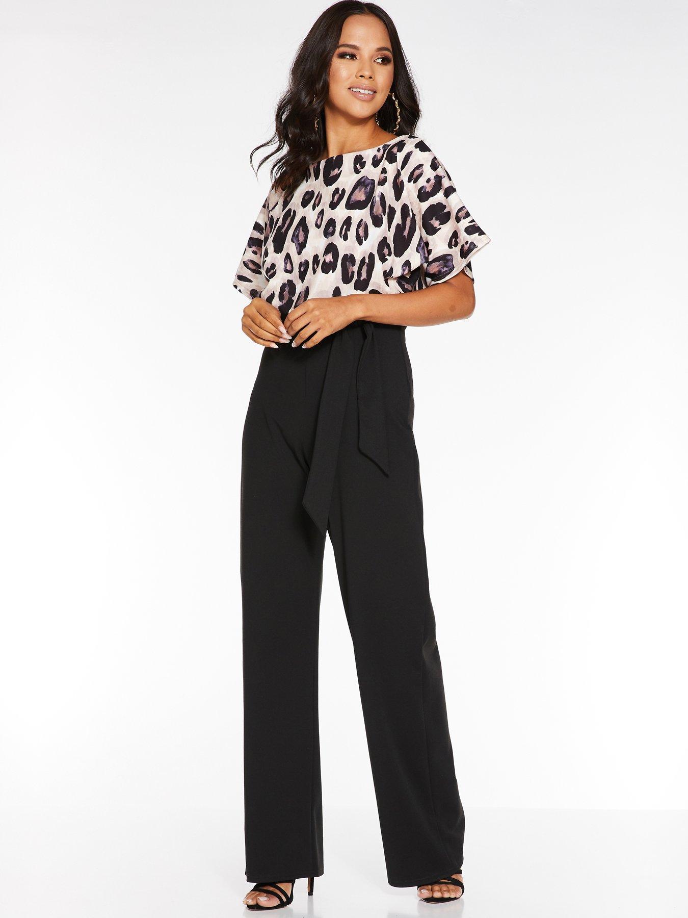 quiz leopard print jumpsuit