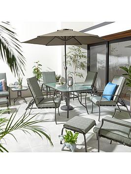 Product photograph of Cannes 11-piece Dining Set Garden Furniture from very.co.uk