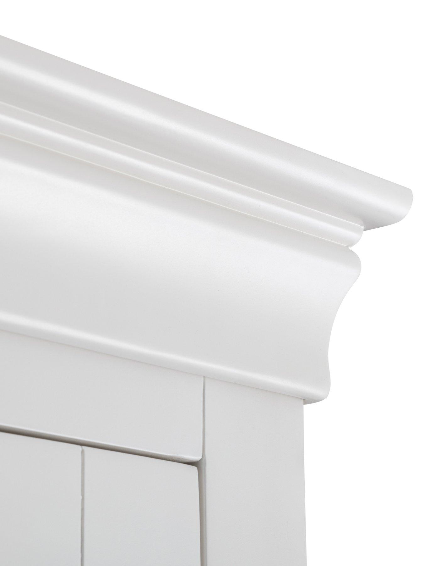 Image 6 of 7 of Julian Bowen Clermont 2 Door, 1 Drawer Wardrobe - White