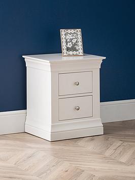 Product photograph of Julian Bowen Clermont Ready Assembled 2 Drawer Bedside Chest from very.co.uk