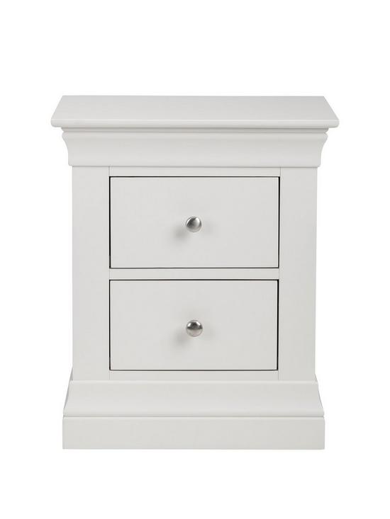 front image of julian-bowen-clermont-2-drawer-bedside-chest