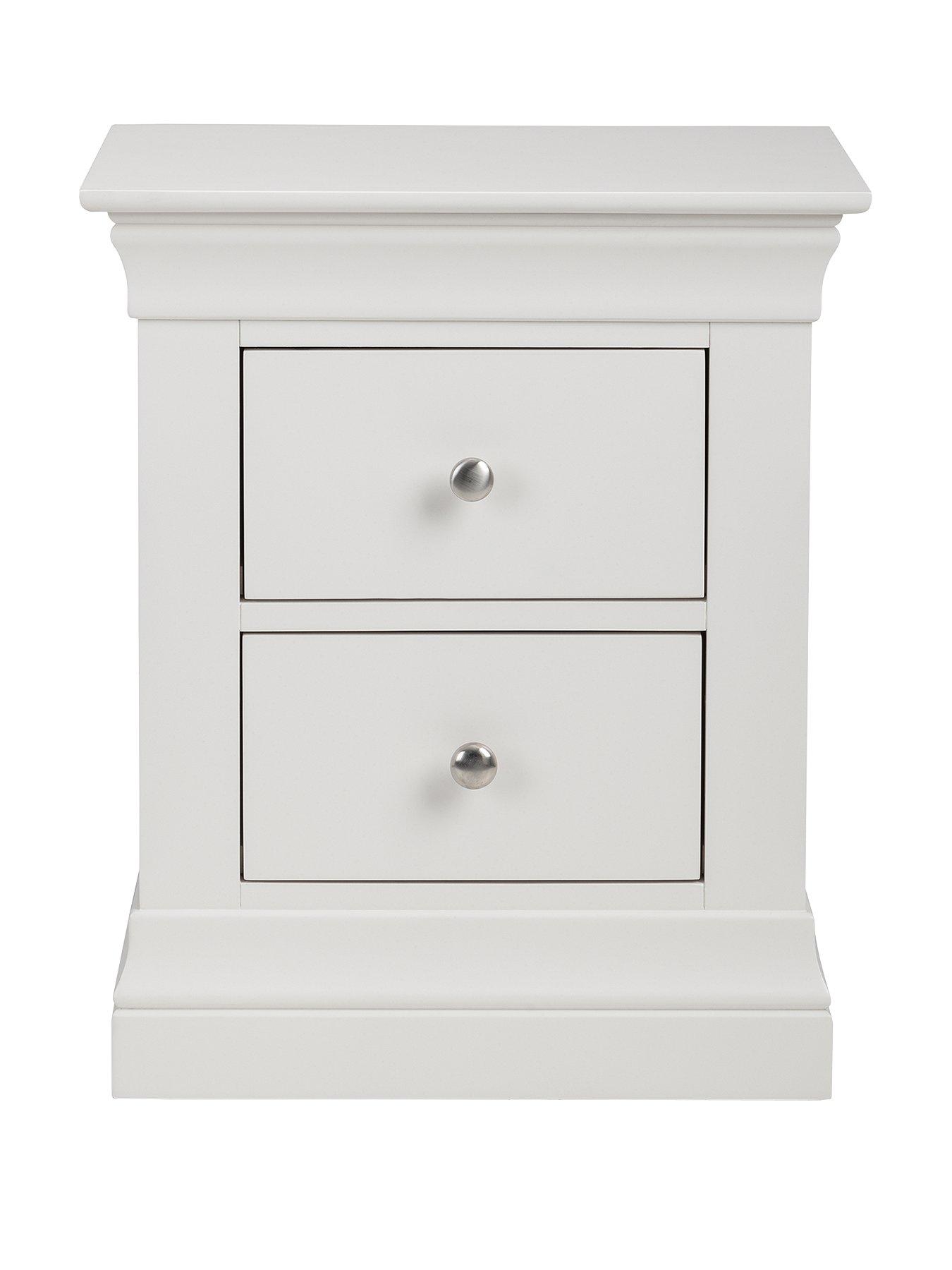 Image 2 of 7 of Julian Bowen Clermont Ready Assembled 2 Drawer Bedside Chest