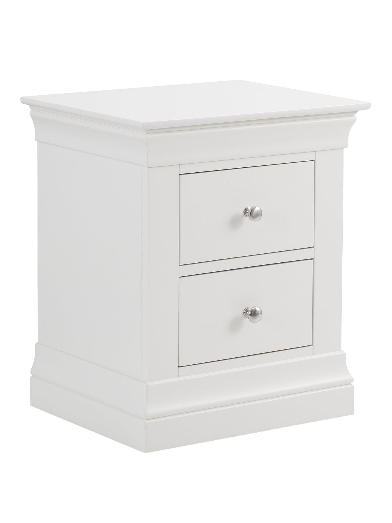 Image 3 of 7 of Julian Bowen Clermont Ready Assembled 2 Drawer Bedside Chest