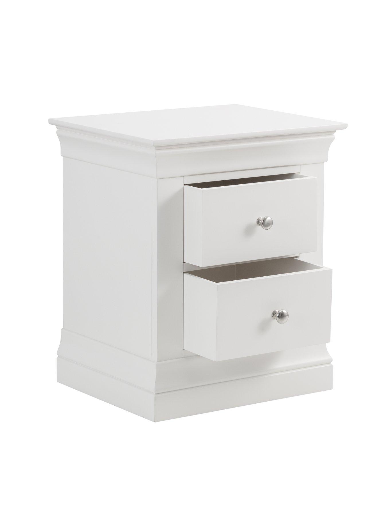 Image 4 of 7 of Julian Bowen Clermont Ready Assembled 2 Drawer Bedside Chest