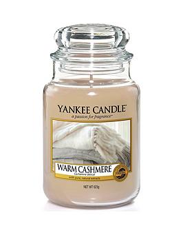 Product photograph of Yankee Candle Large Jar Candle Ndash Warm Cashmere from very.co.uk