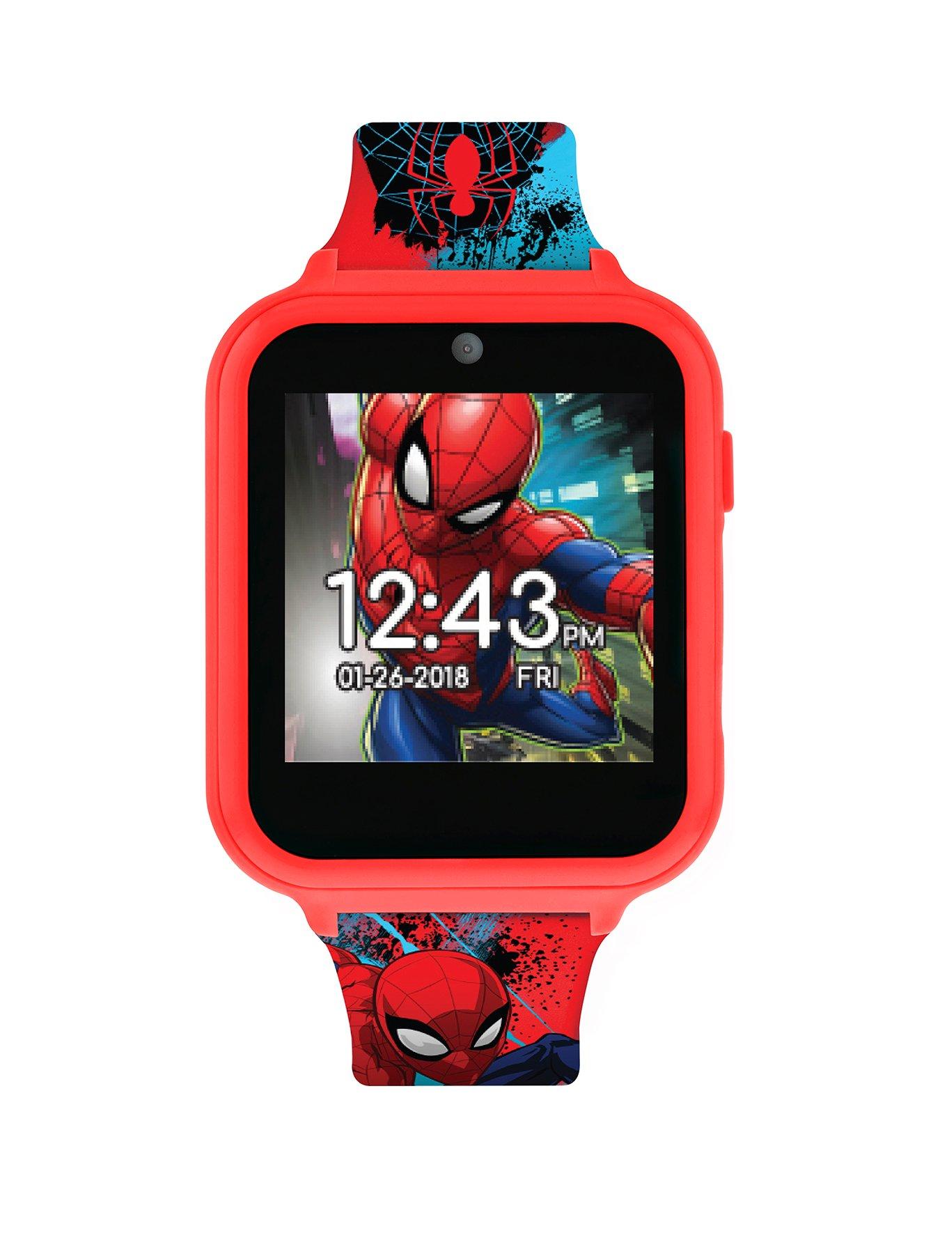  Spiderman Full Display Printed Silicone Strap Kids Interactive Watch