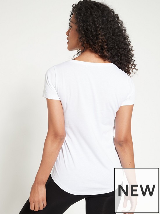 stillFront image of v-by-very-the-essential-scoop-neck-t-shirt-white