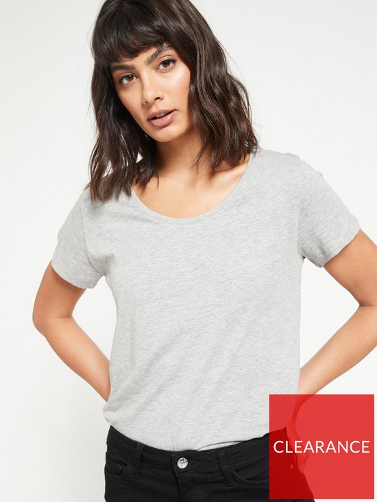 front image of everyday-the-essential-scoop-neck-t-shirt--grey