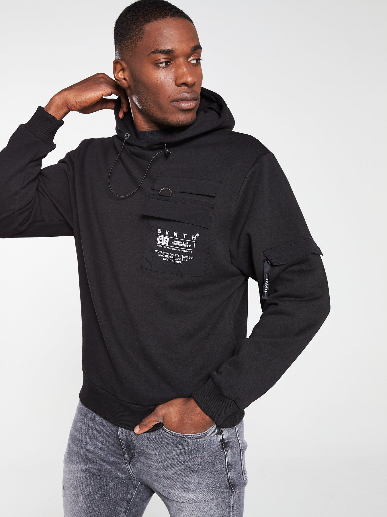 river island black hoodie