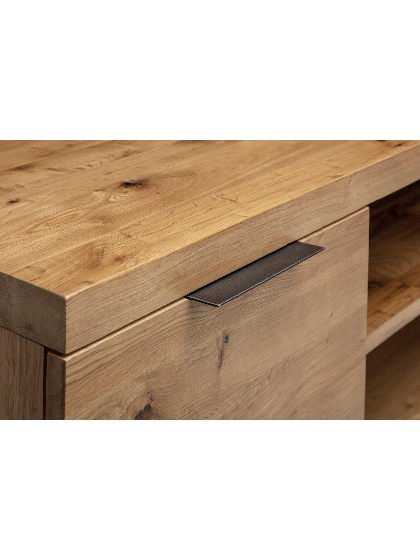 Image 5 of 6 of Julian Bowen Brooklyn Ready Assembled Solid Oak and Veneer&nbsp;TV Unit - Fits up to 56 inch TV