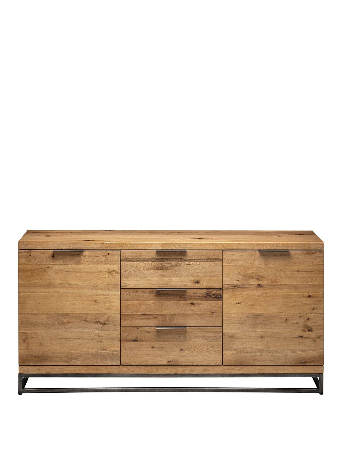 Image 2 of 5 of Julian Bowen Brooklyn Ready Assembled Solid Oak/Oak Veneer&nbsp;Sideboard