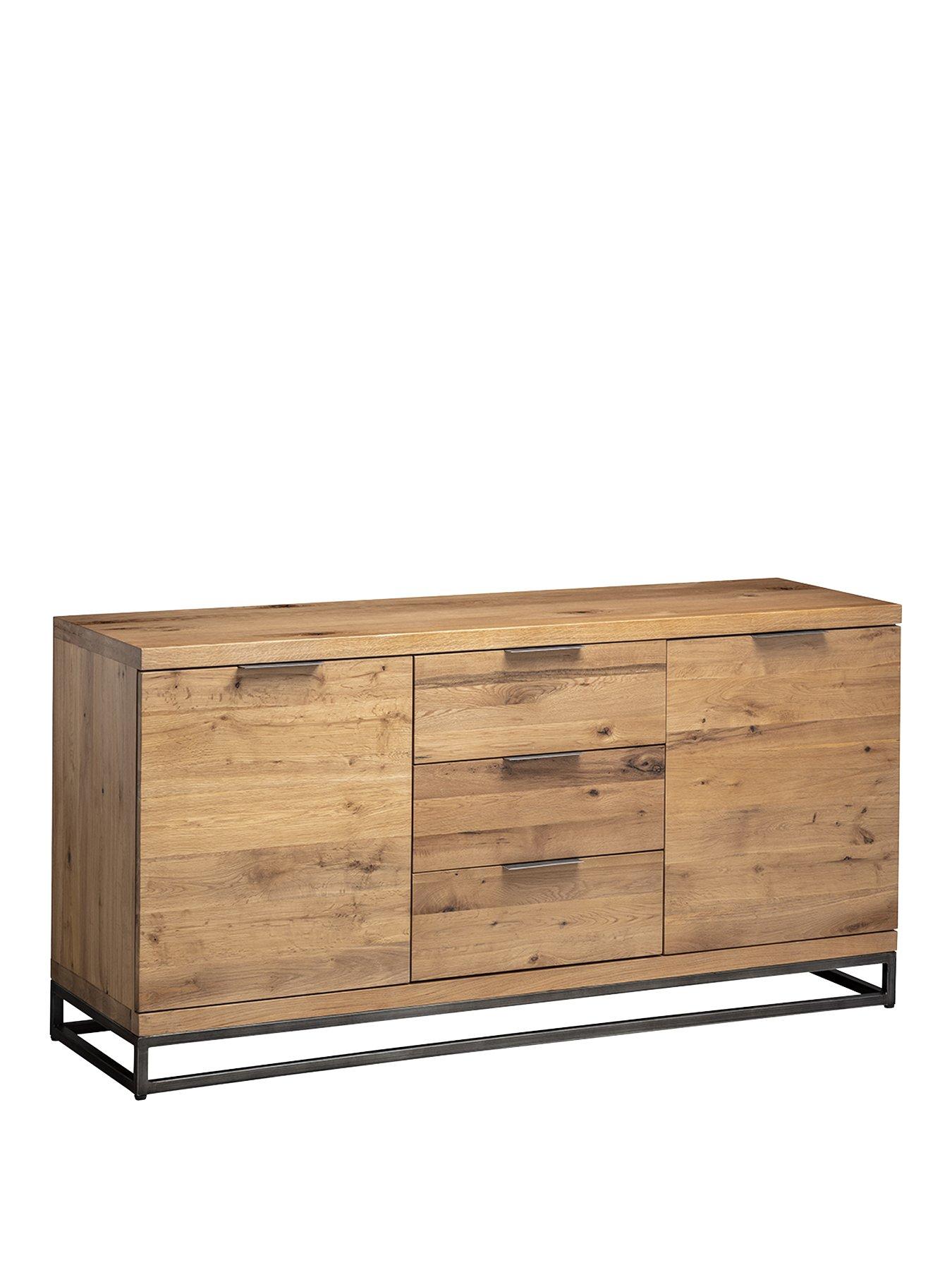 Image 3 of 5 of Julian Bowen Brooklyn Ready Assembled Solid Oak/Oak Veneer&nbsp;Sideboard